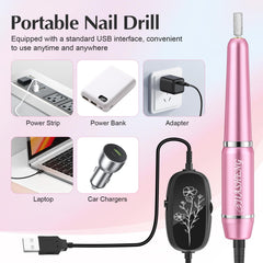 JIASHENG nail drill in use during manicure demonstrating precise control