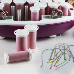 Jicoyin clips beside a ruler showing 2-inch compatibility and precise sizing