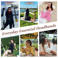 Jidsouy hand holding headband to show size and fit for one-size-fits-most benefit