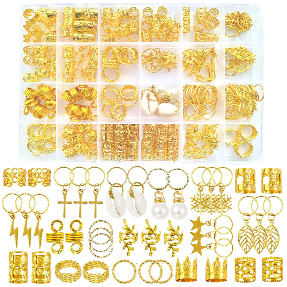 JIIVORS front packaging showing full 260-piece gold set and storage box, convenient organization
