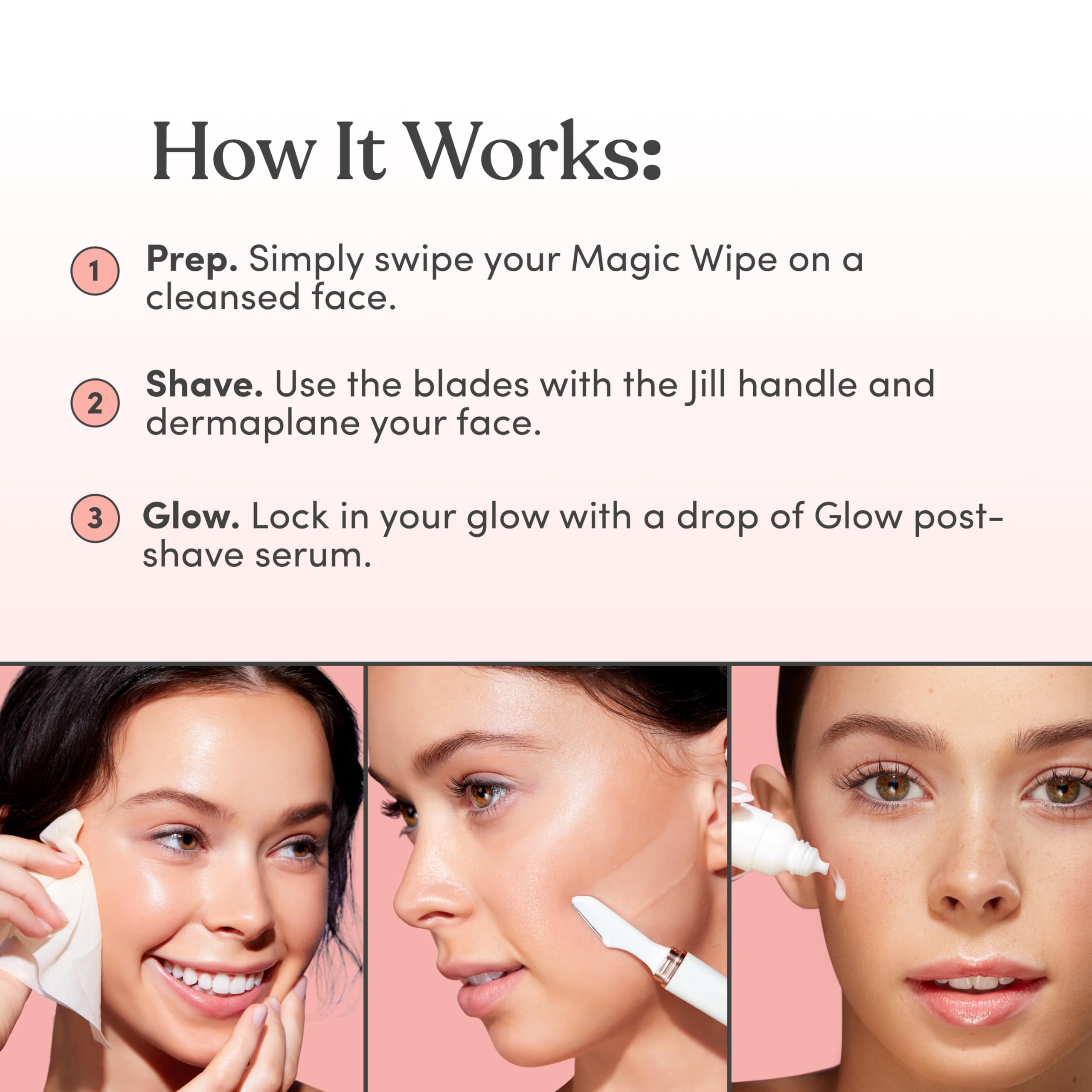 JILL serum texture on hand showing lightweight, fast-absorbing hydration