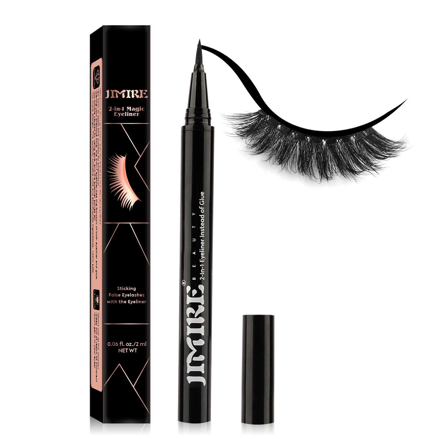 JIMIRE front packaging showing pen and cap, highlights easy travel benefit