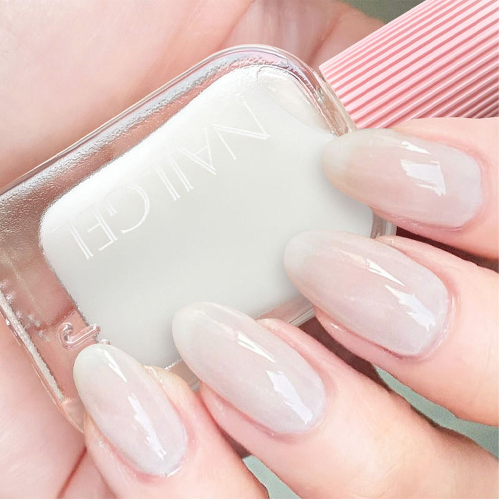 JimysCo applied two coats on nail tip, demonstrates opacity and smooth finish