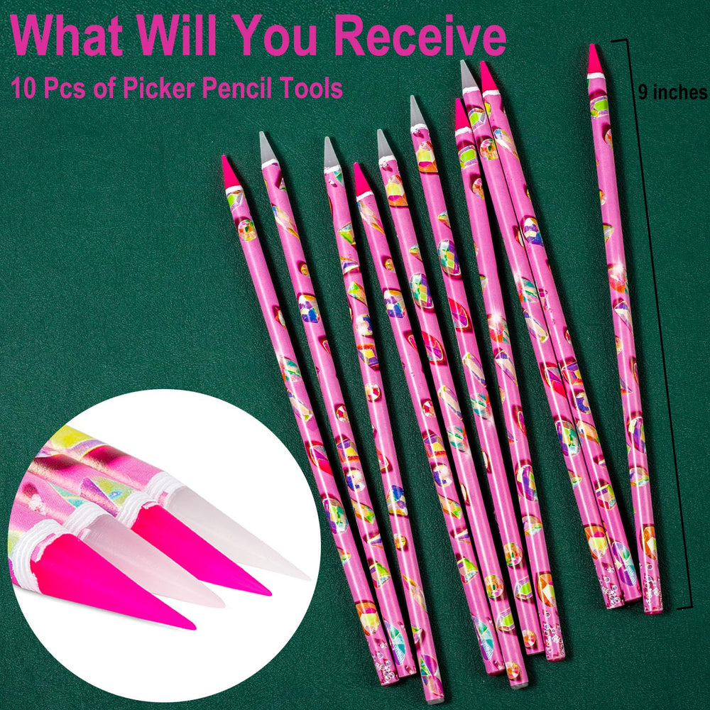 JINJINANV wax pen picking rhinestone on nail, speeds accurate placement