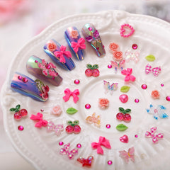 JINJINANV kit pieces on a hand illustrating scale and how they enhance nails