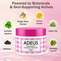 JINMAO ingredients label close-up emphasizing arnica, ginger, caffeine benefits