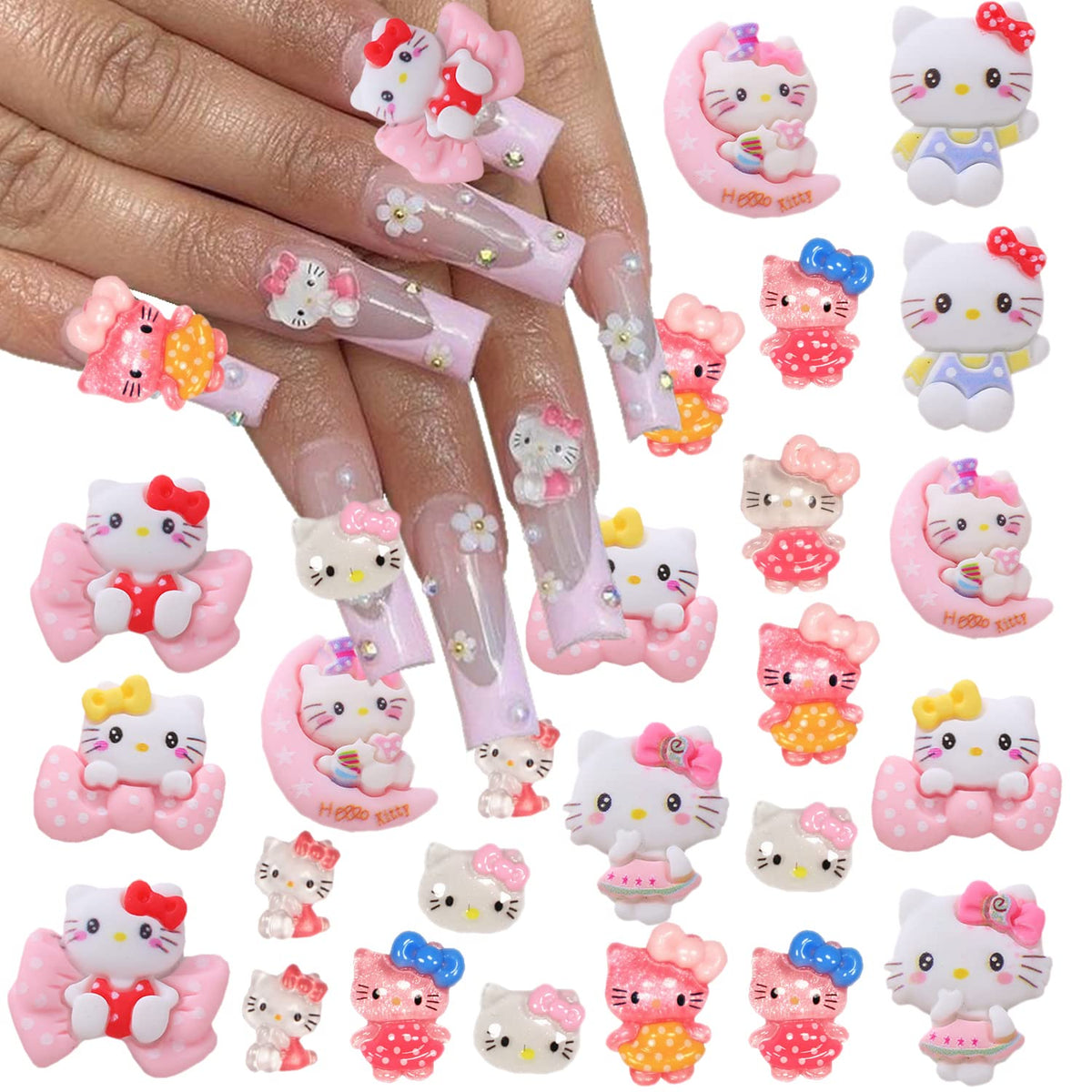 JinPren front packaging showing 40 cute cat charms for instant style