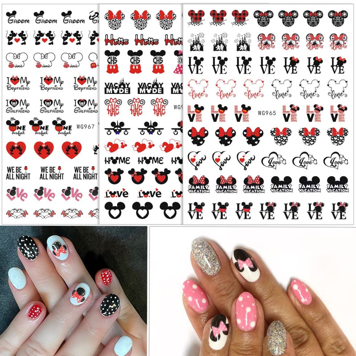 JinPren decorated nails sealed with top coat for longer-lasting glossy finish