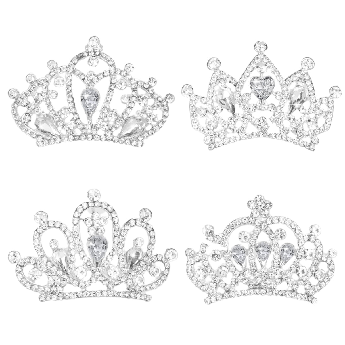 JINYEAH mini tiara front view showing polished alloy and sparkle benefit
