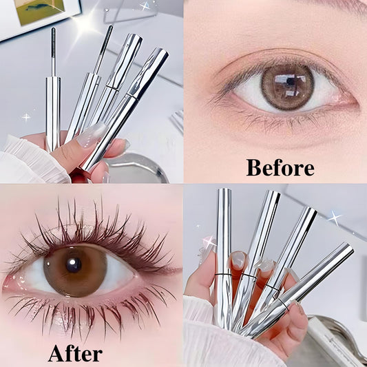 Jiodama mascara close-up of metal wand tip demonstrating precise, clump-free application