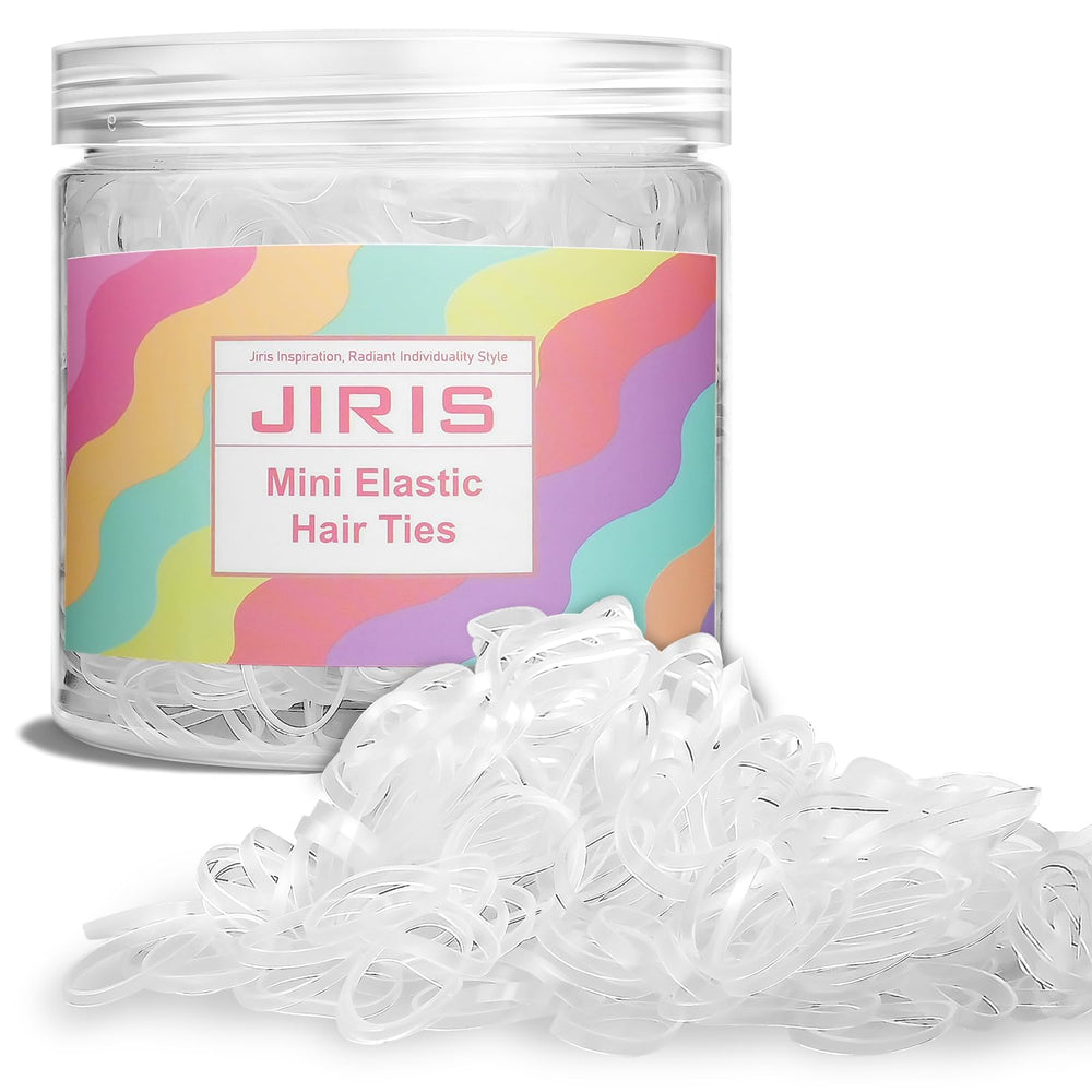 JIRIS front packaging showing 1000 clear bands and reusable case for organized storage