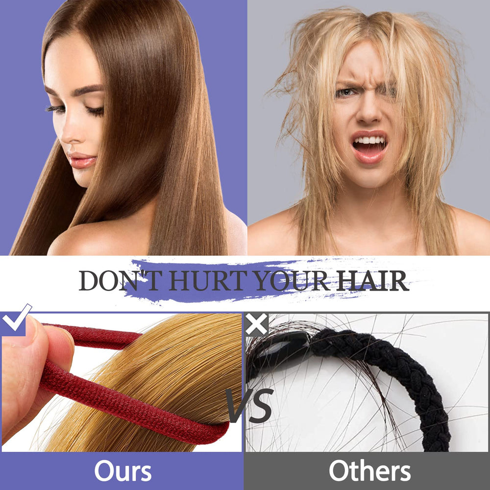 JIRIS hair in pony use demonstrating secure, no-crease styling benefit