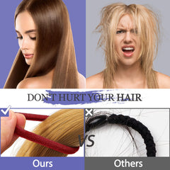 JIRIS hair in pony use demonstrating secure, no-crease styling benefit