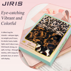 JIRIS scrunchie laid with mild soap for gentle hand-wash care.