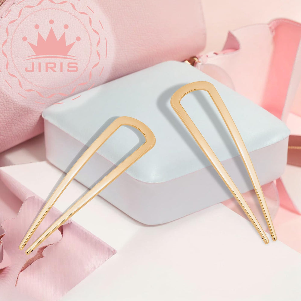 JIRIS model wearing updo with pins showing polished everyday style benefit