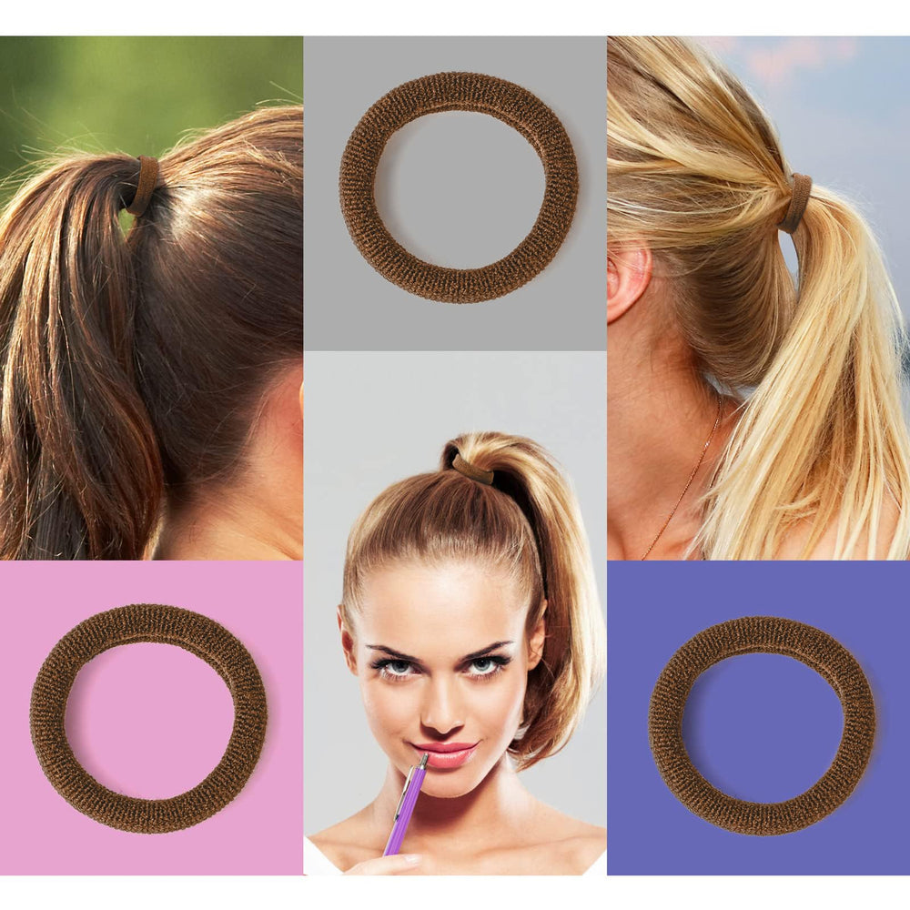 JIRIS used as ponytail holder on adult showing secure no-crease benefit