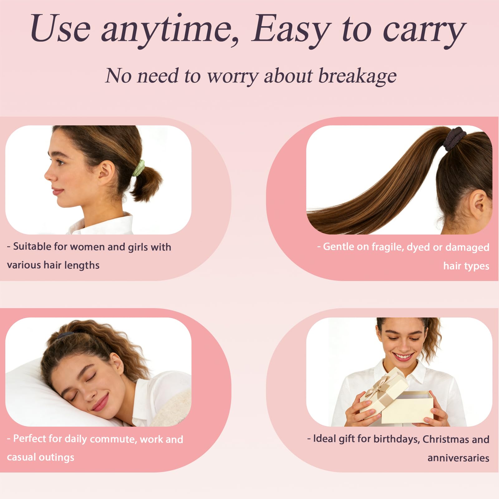 JIRIS waterproof pouch with scrunchies inside, convenient for travel and storage