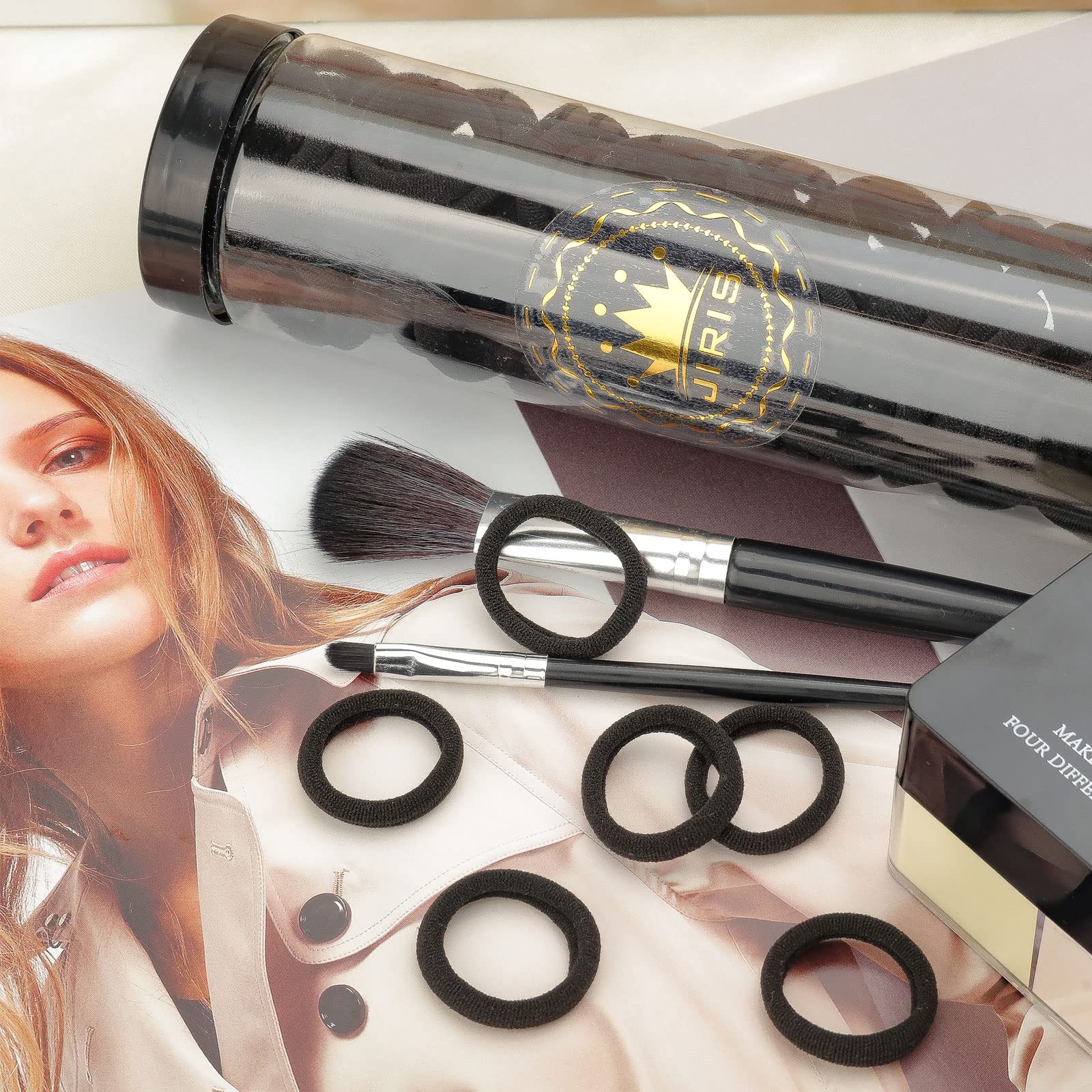 JIRIS kit on bathroom vanity highlighting accessible everyday styling benefit