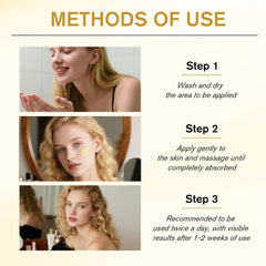 JISKG cream droplet absorbed into skin, illustrates non-greasy fast absorption
