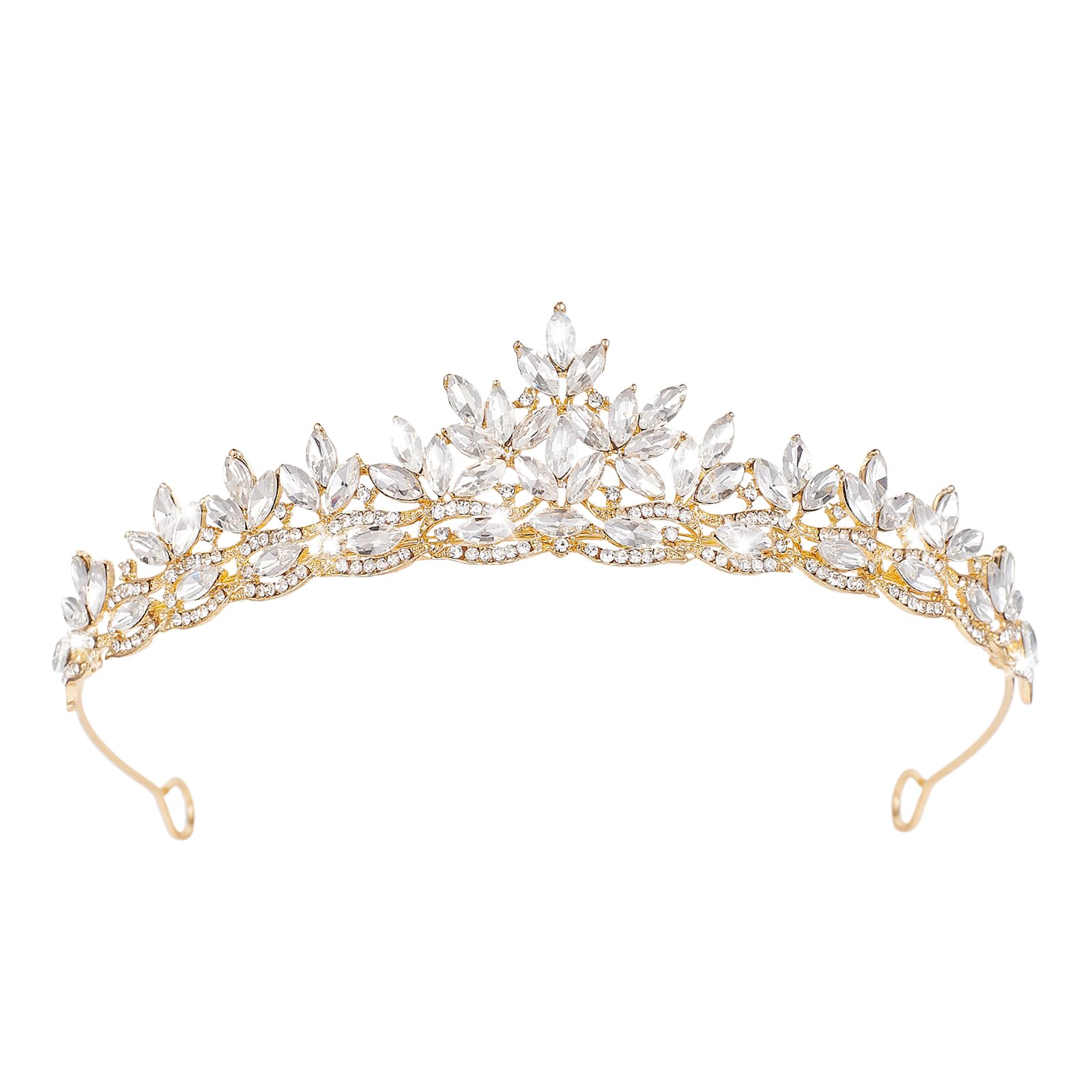 JITINX gold crown front view showing elegant regal silhouette