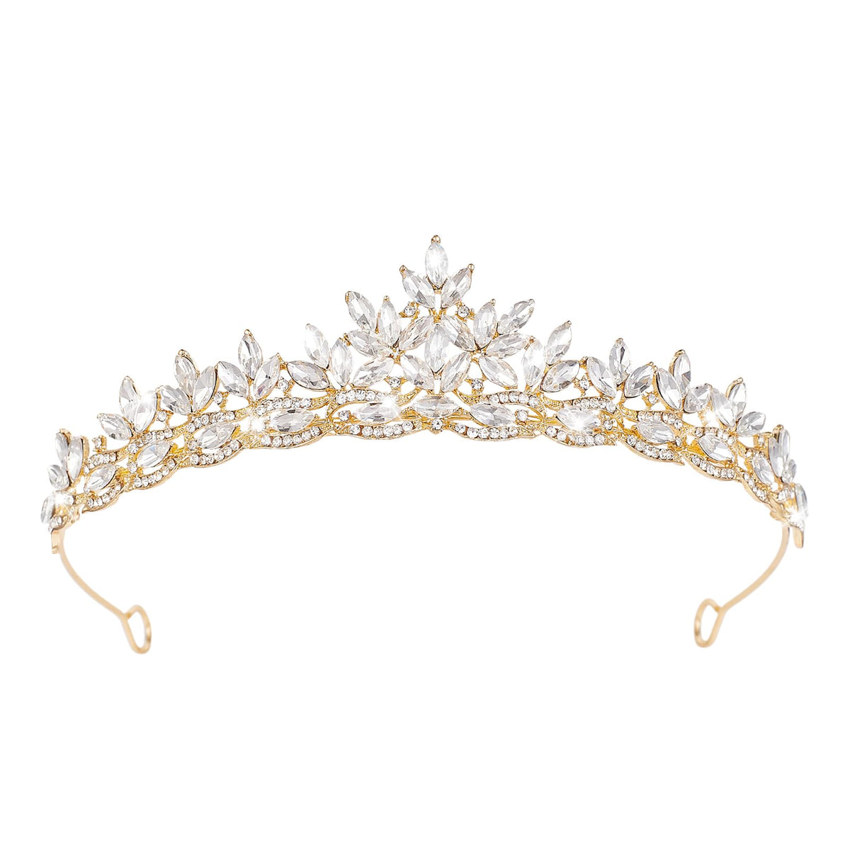 JITINX gold crown front view showing elegant regal silhouette