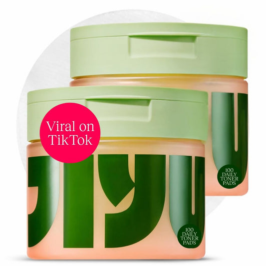 JIYU front jar view showing packaging and 100 pads inside, convenient supply
