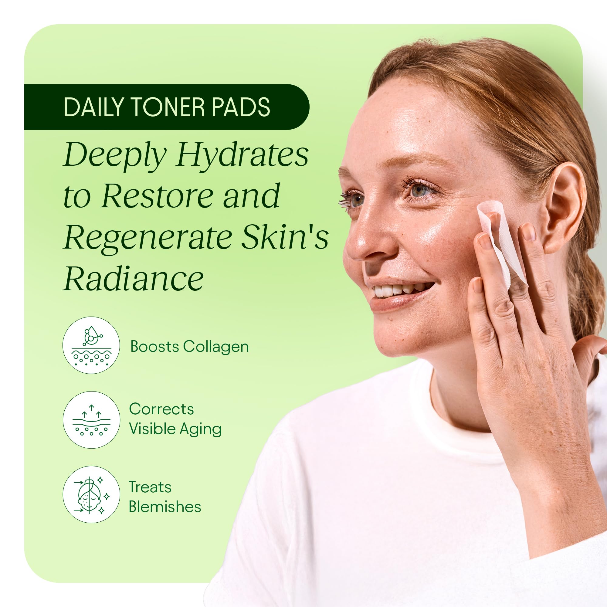 JIYU pad saturated with solution demonstrating hydrating formula