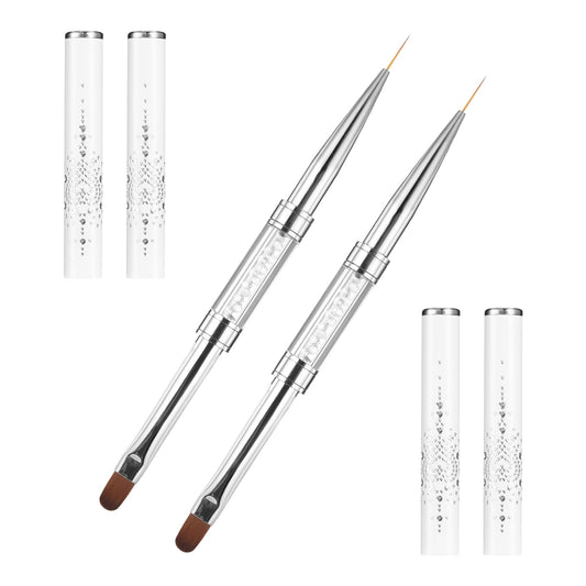 JJUNW front view showing both double-ended brushes and compact design benefit