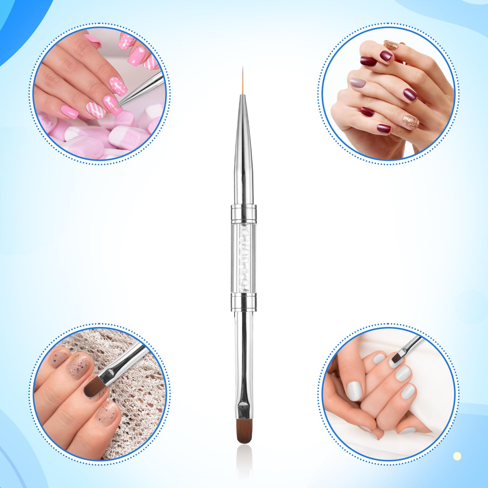 JJUNW brush held in hand showing scale and ergonomic handling benefit