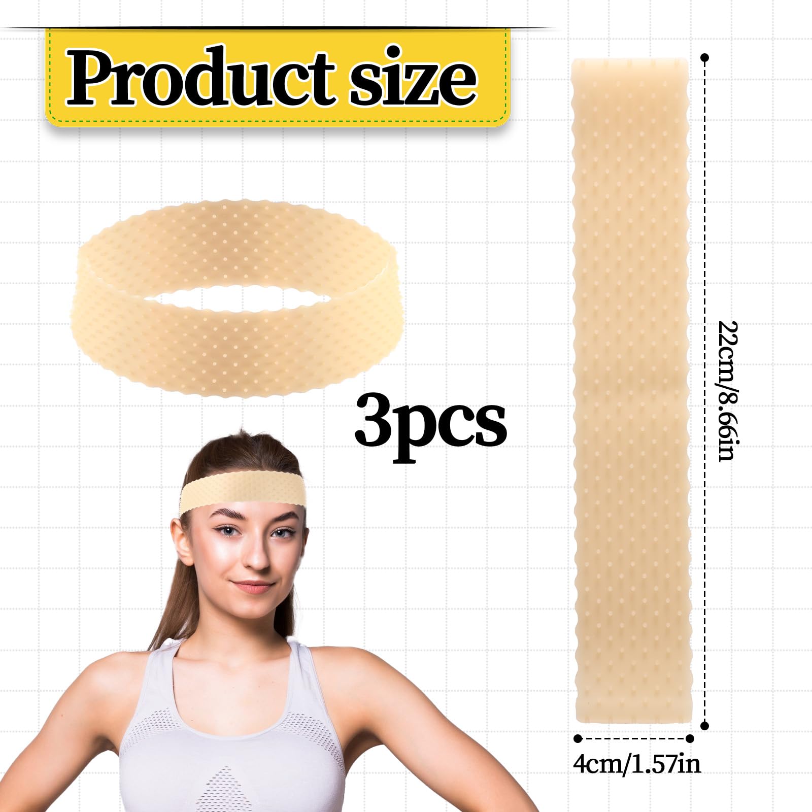 JJUNW silicone texture close-up highlighting anti-slip grip for steady wig hold