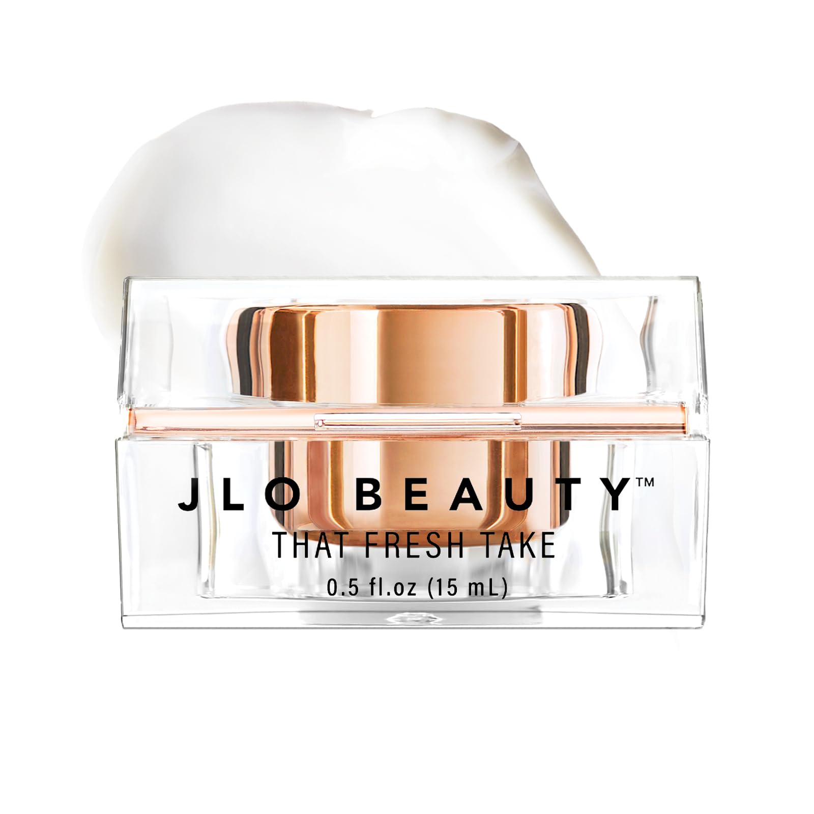 JLO BEAUTY front packaging showing jar and label, conveys premium skincare