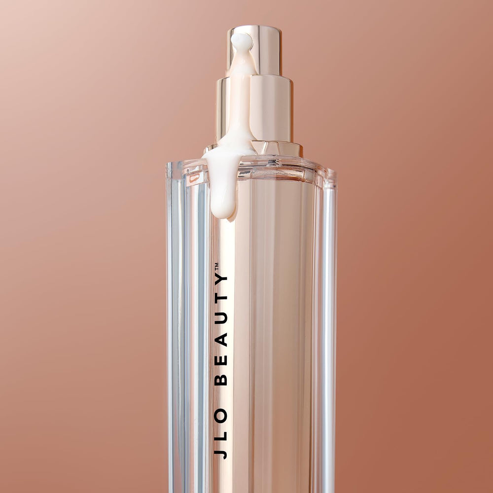 JLO BEAUTY label close-up displaying key ingredients and formulation transparency