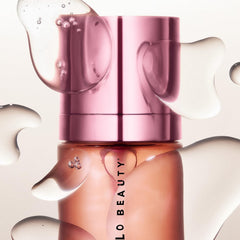 JLO BEAUTY on bathroom vanity lifestyle shot suggesting daily routine boost