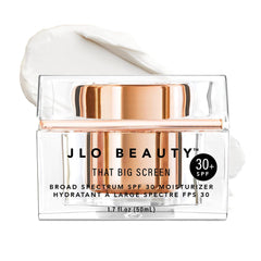 JLO BEAUTY front packaging shot showing SPF 30 moisturizer and size