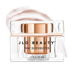 JLO BEAUTY jar front view showing label and sleek packaging benefit: elegant shelf presence