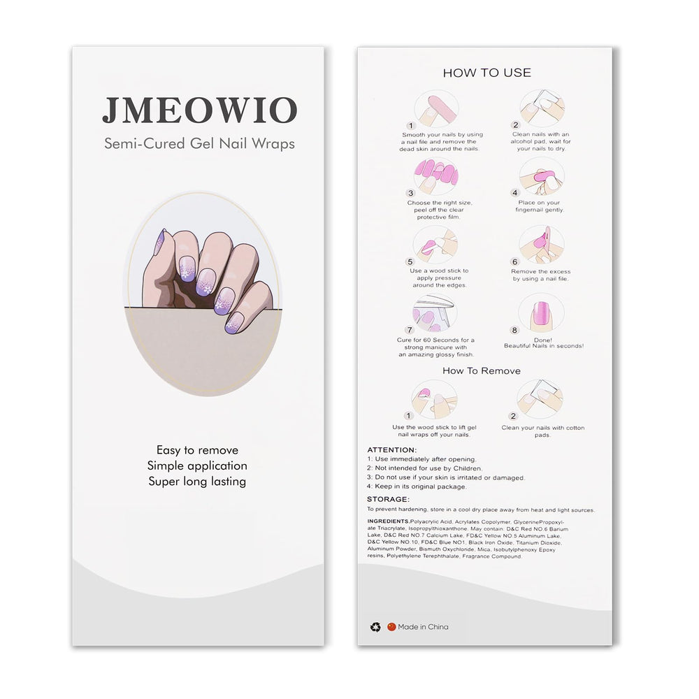 jmeowio cured nails with glossy shine demonstrating salon-quality finish