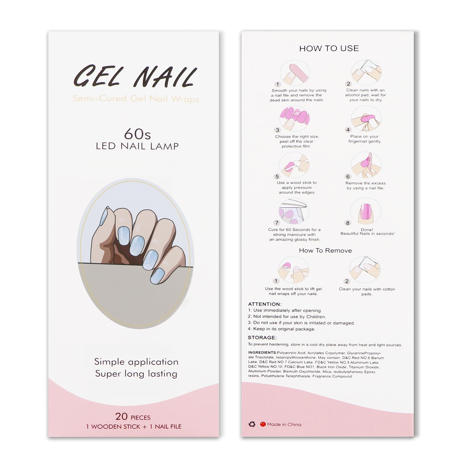 jmeowio nail file and wood stick tools for tidy shaping benefit