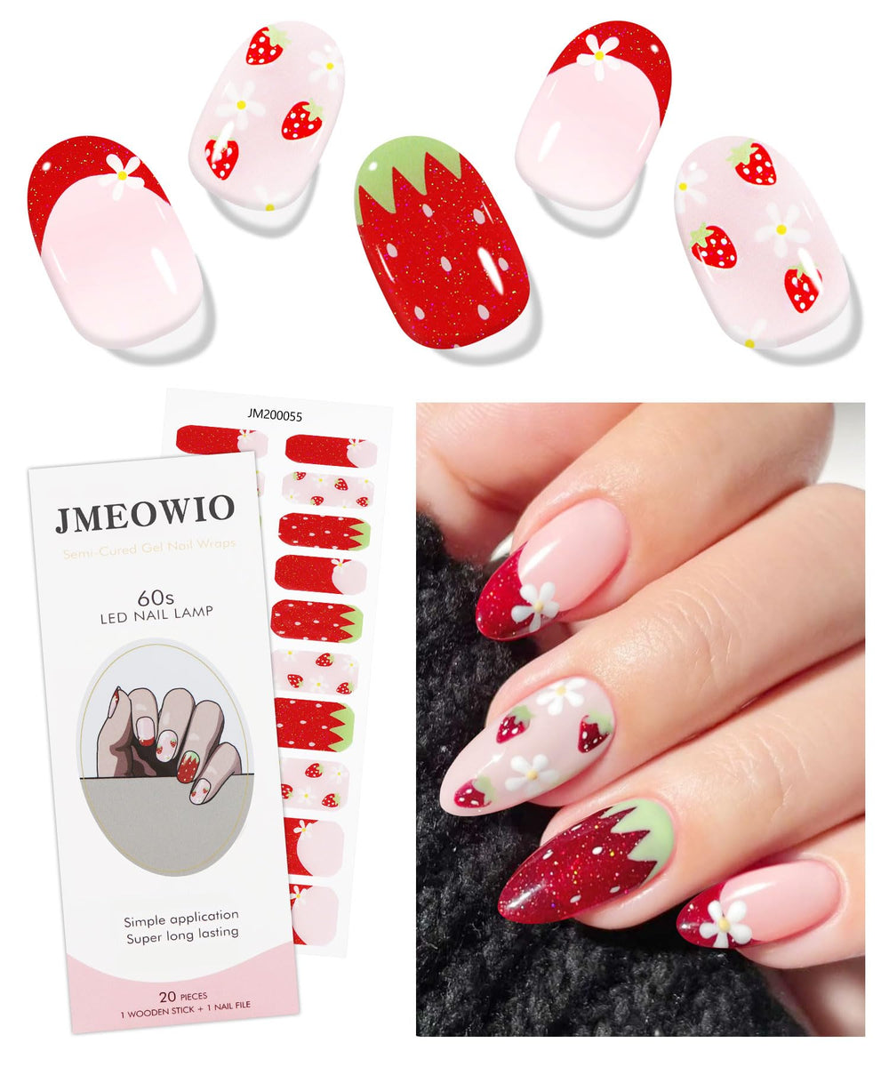 jmeowio front packaging showing strawberry white flower design and ready-to-use kit benefit