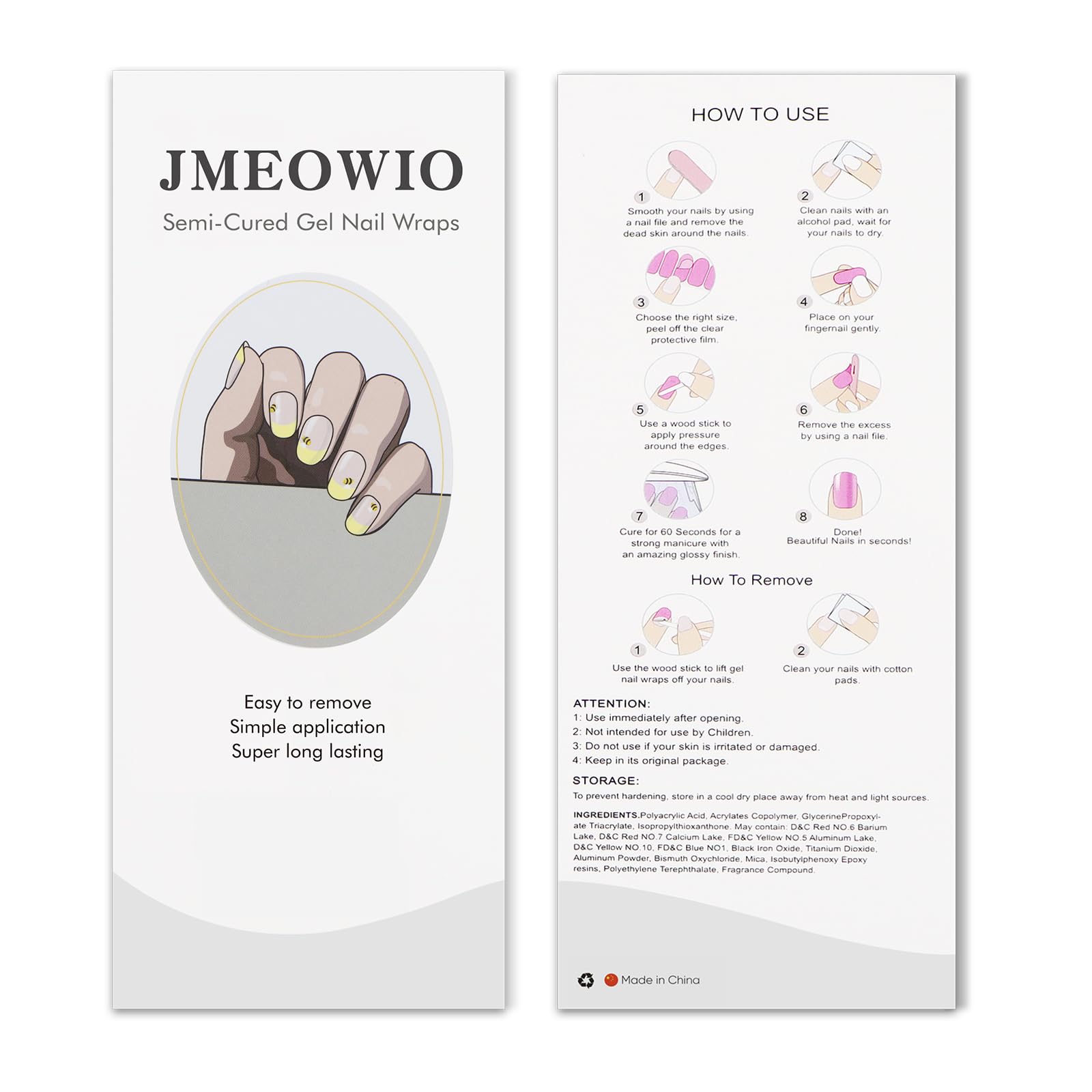 jmeowio lifestyle shot of manicured hand with accessories for quick at-home manicure