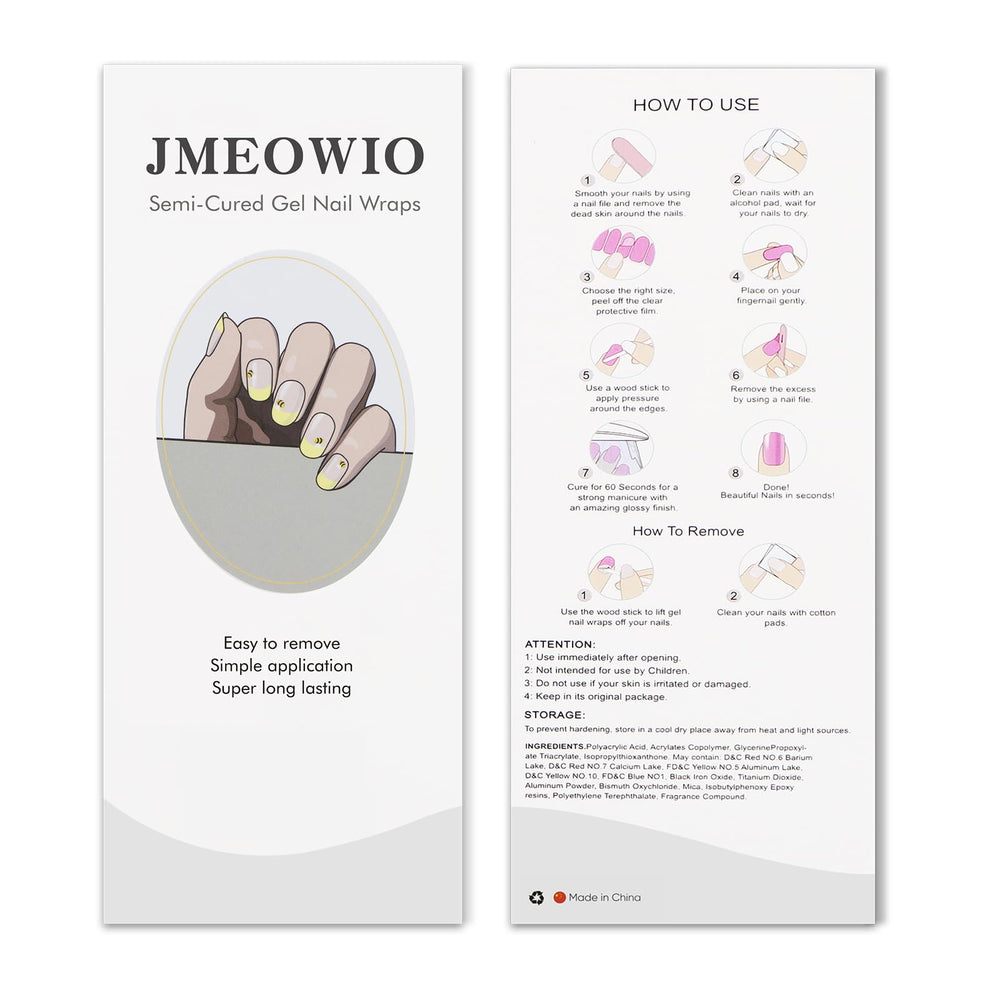 jmeowio lifestyle shot of manicured hand with accessories for quick at-home manicure