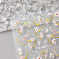 jmeowio lifestyle handshot of manicured hand modeling floral stickers for style inspiration