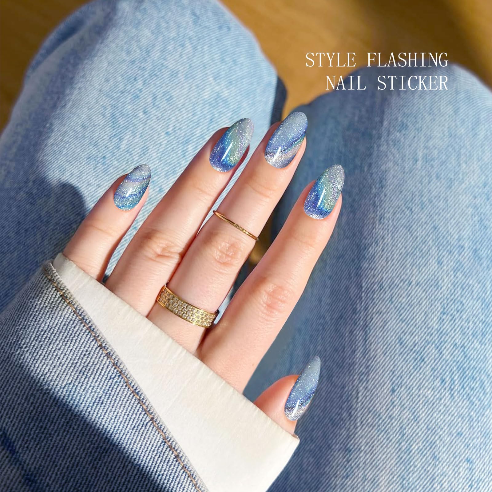 jmeowio applied on nails of hand model showing durable shiny finished manicure