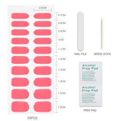 jmeowio array of nail strip sizes laid out to show fit options for varied nail shapes