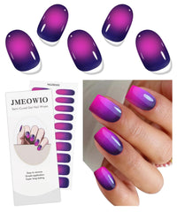 jmeowio closeup of gel strip texture demonstrating smooth shine and long wear benefit