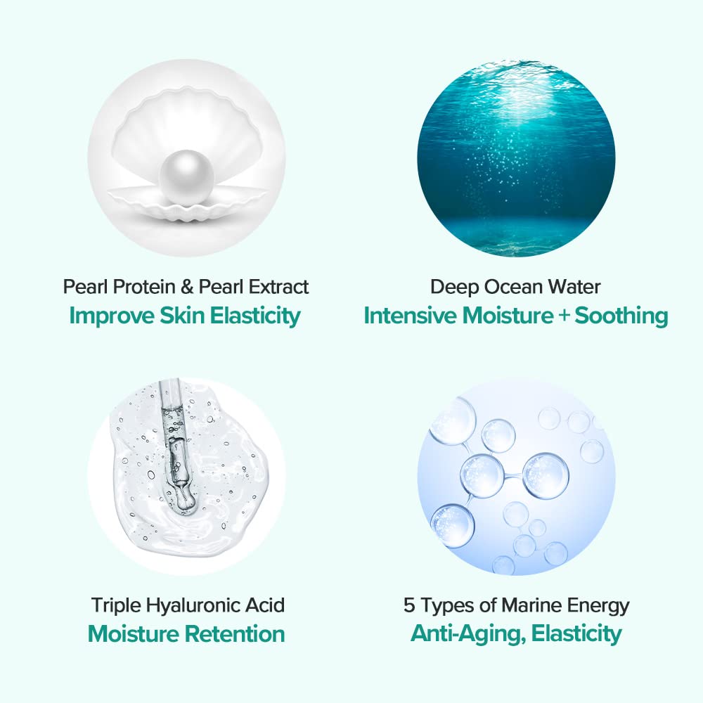JMsolution model wearing sheet mask demonstrating soothing application