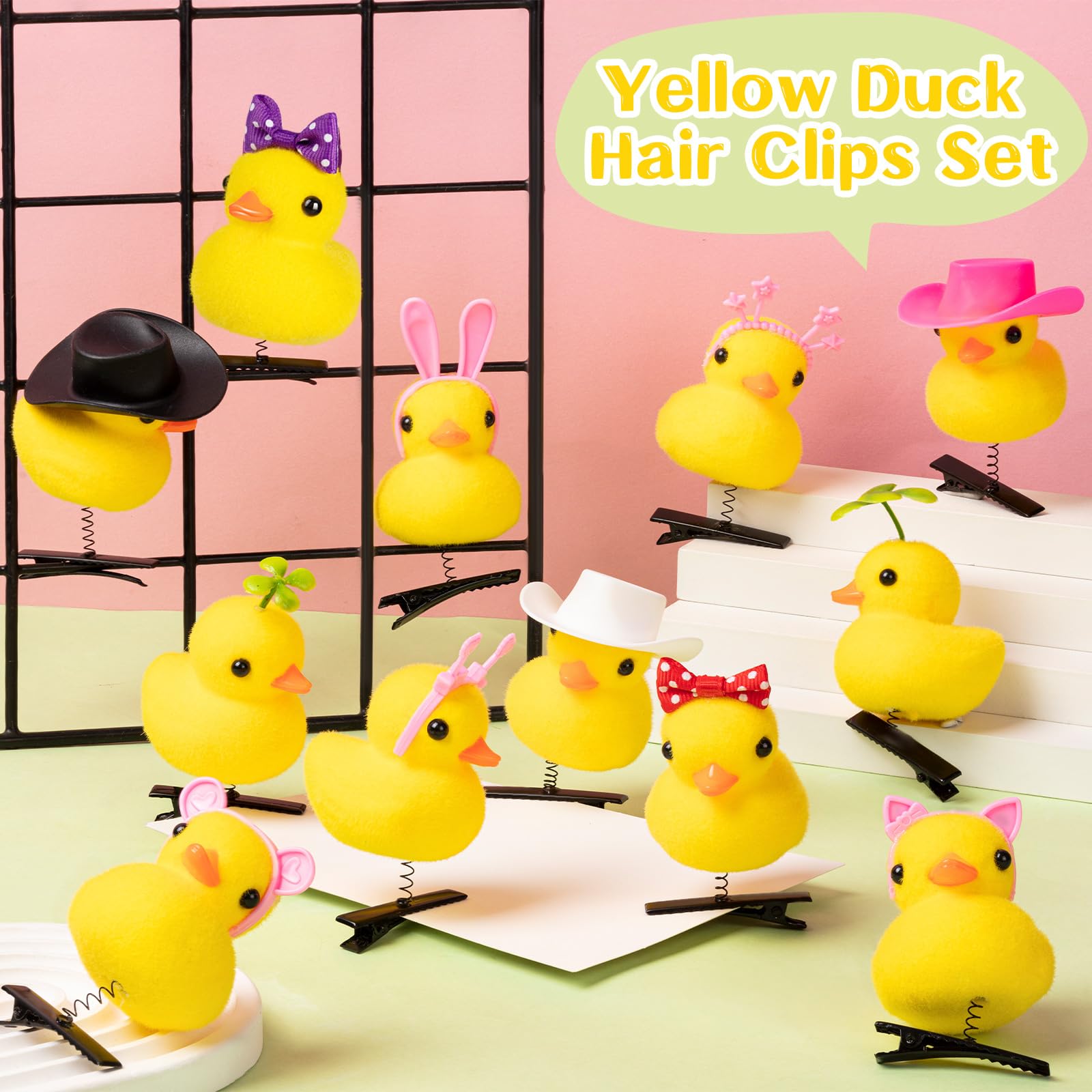 JMZYJZH duck clip fastened in ponytail demonstrating quick styling benefit