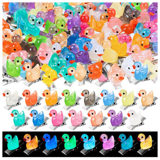 JMZYJZH front pack of 42 duck clips showing variety and value