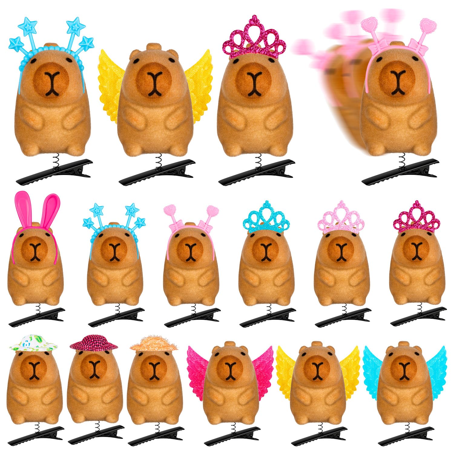 JMZYJZH front packaging showing 12 capybara clips and clear value