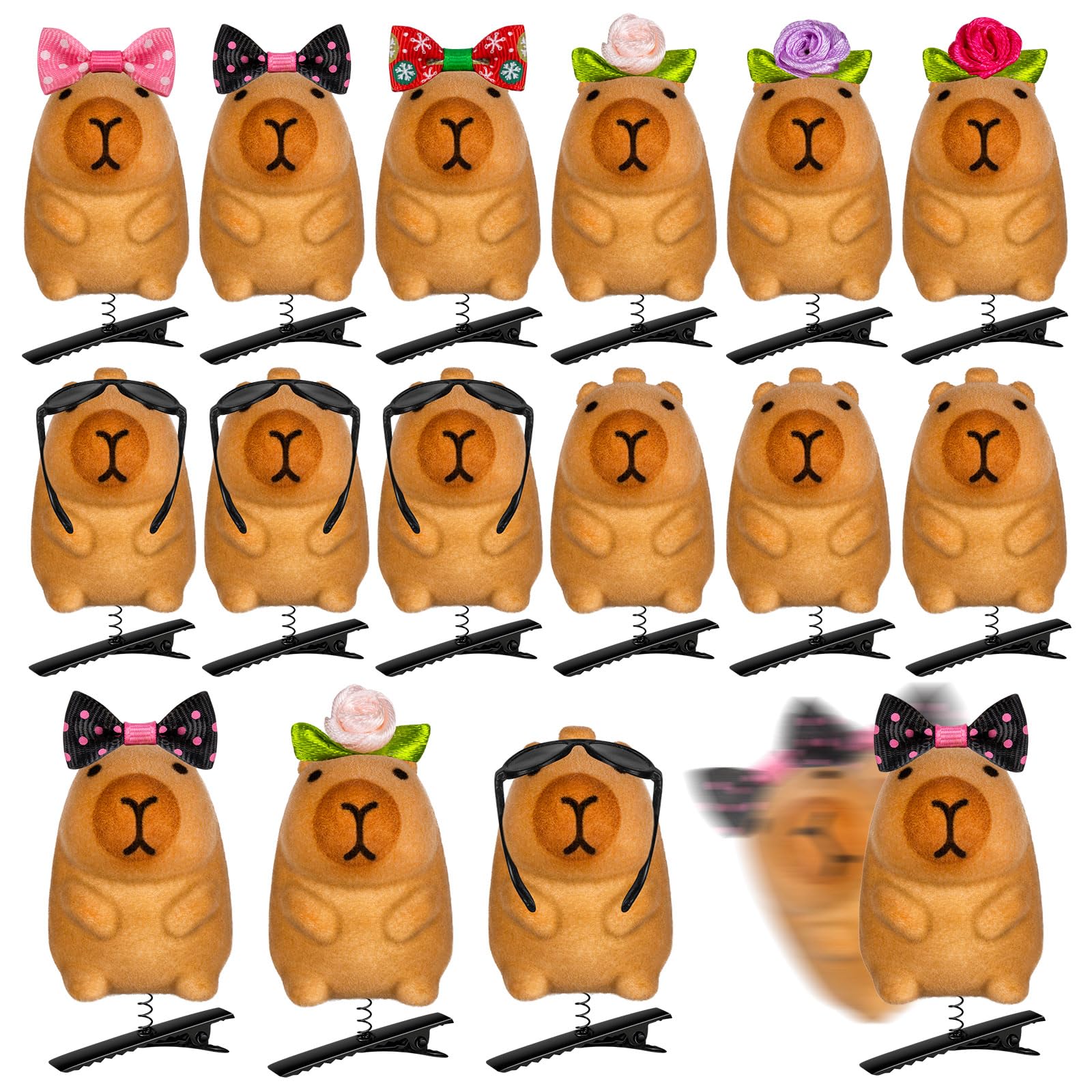 JMZYJZH capybara front packaging displaying all 12 clips for easy selection
