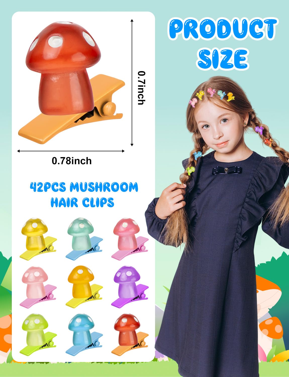 JMZYJZH hair clips in use on a braid demonstrating comfortable grip